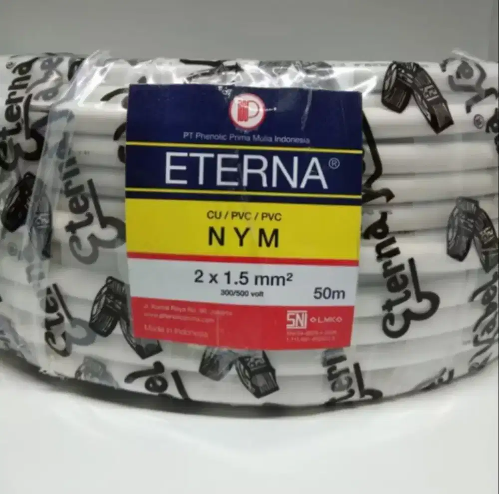 Dijual Kabel Eterna NYM 2x1,5 Baru