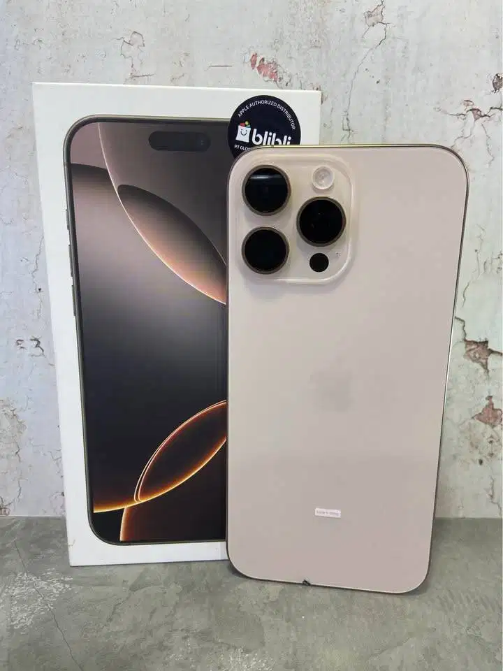 Second IPHONE 16 PROMAX 256gb DESERT TITANIUM IBOX Garansi Panjang MAN