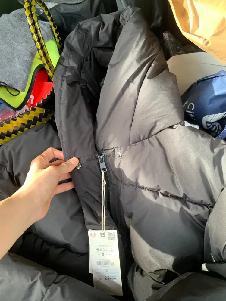 ZARA waterproof winter short puff black