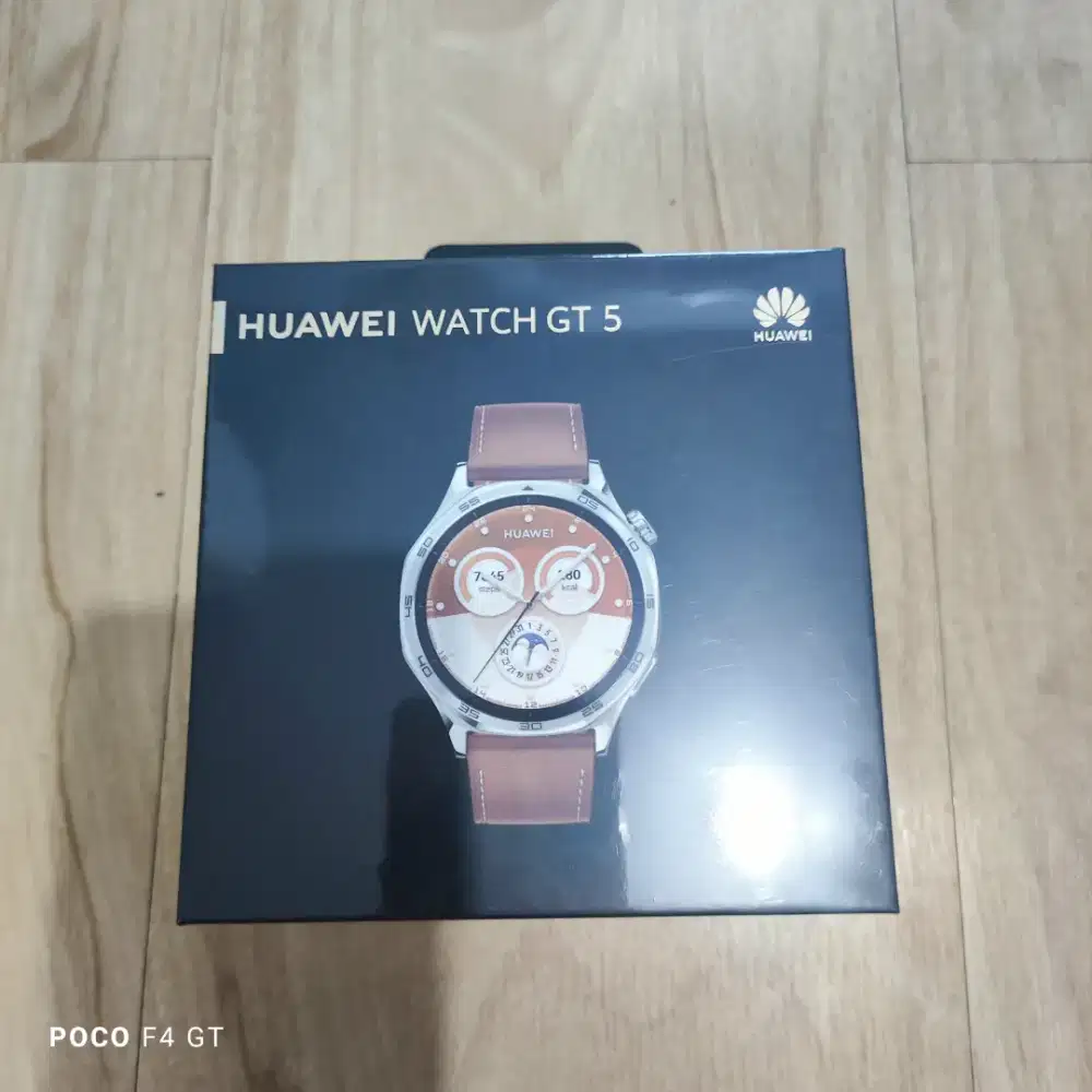 Jual Murah Huawei Watch GT 5 46mm Brown Leather Strap-BNIB SEGEL RESMI