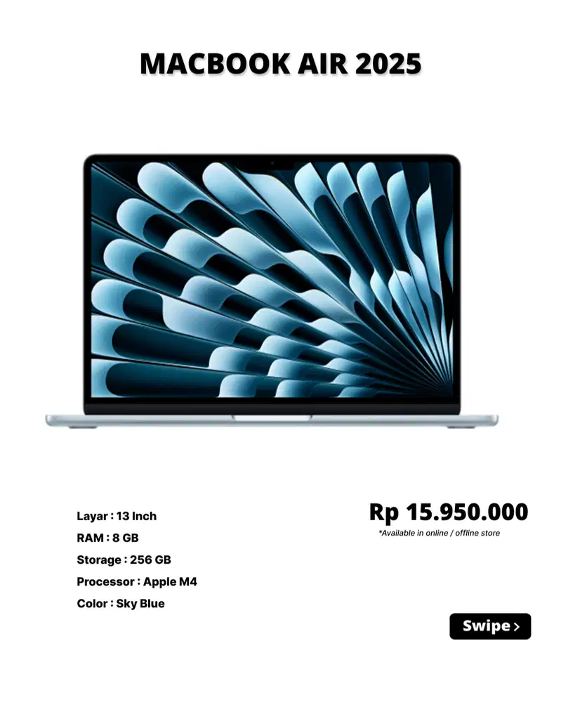 New Macbook Air M4 16/256 GB iBox