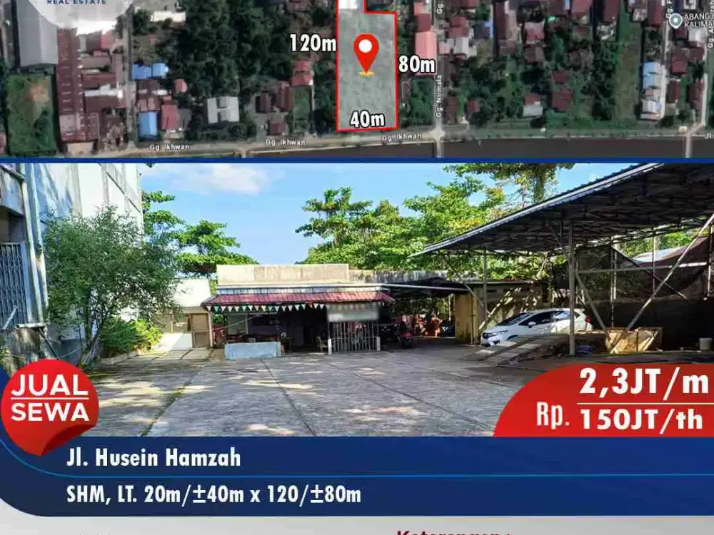 Tanah pinggir jalan kota Pontianak,Jl. Husein Hamzah