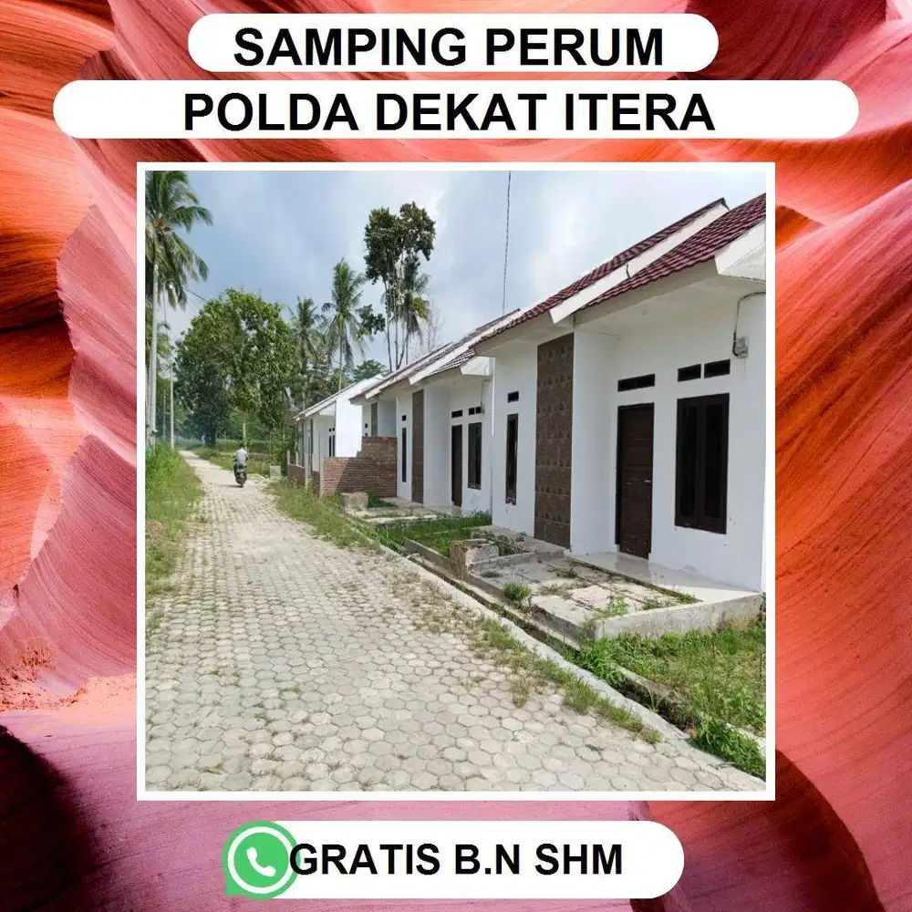 Tanah dekat kampus itera di samping perumahan polda