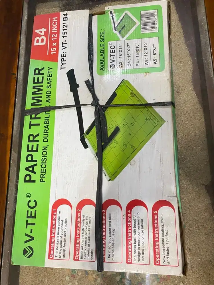 Paper Trimmer V-TECH B4 15x12 Inch – Lengkap & Tajam – Semarang