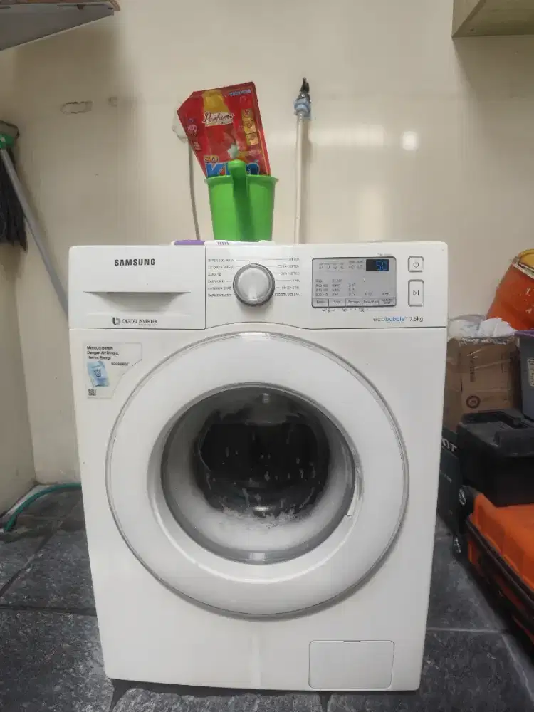 MESIN CUCI SAMSUNG ECOBUBLE 7.5 KG DiGITAL INVERTER (second)
