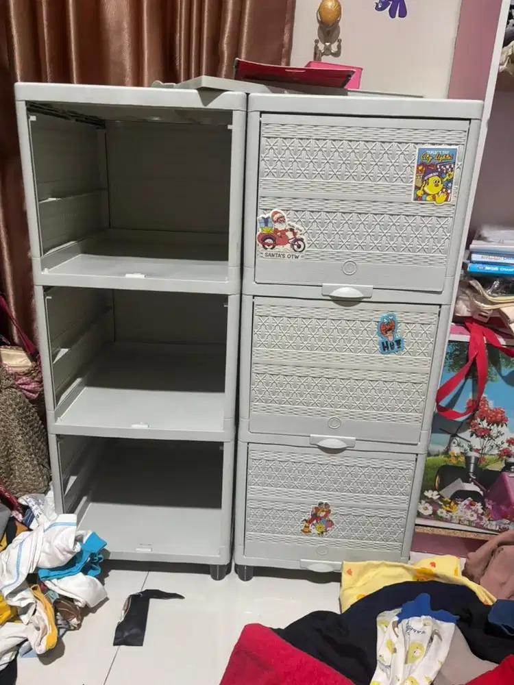 Lemari Plastik Pakaian 3 Susun