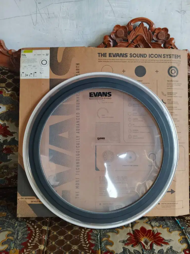 Head Drum Evans Bass 20 Inch EMAD Clear