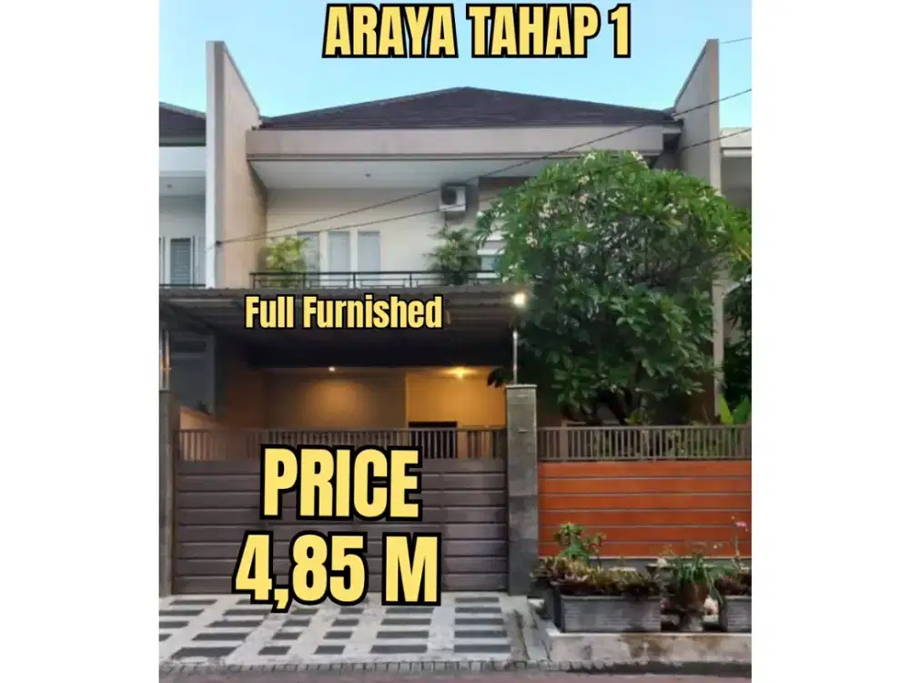 ‼️FULL FURNISHED‼️RUMAH GALAXY BUMI PERMAI ARAYA TAHAP1 SEMOLOWARU MANYAR KLAMPIS SURABAYA TIMUR