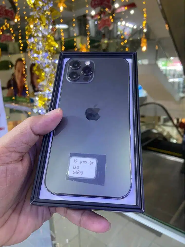 Second IPHONE 12 PRO 128gb Gray Beacukai Mantapp