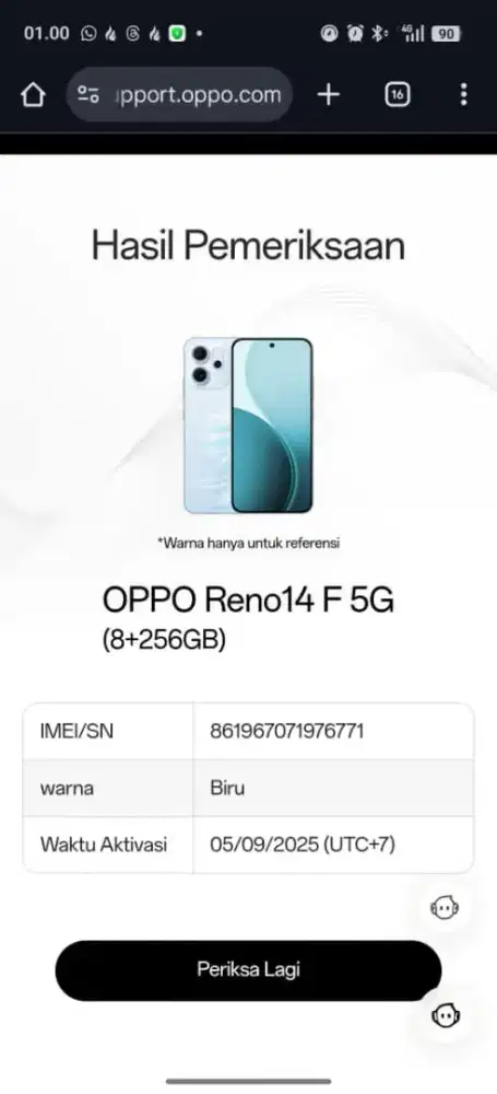 Oppo reno 14 F 5 G