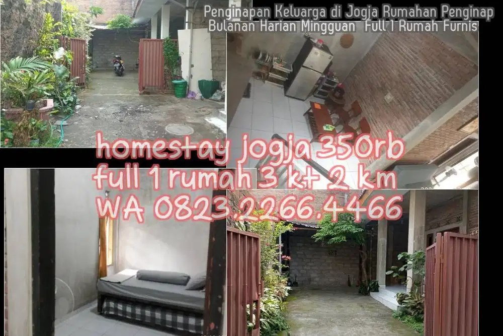 Penginapan Keluarga di Jogja Rumahan Penginap Bulanan Harian Mingguan