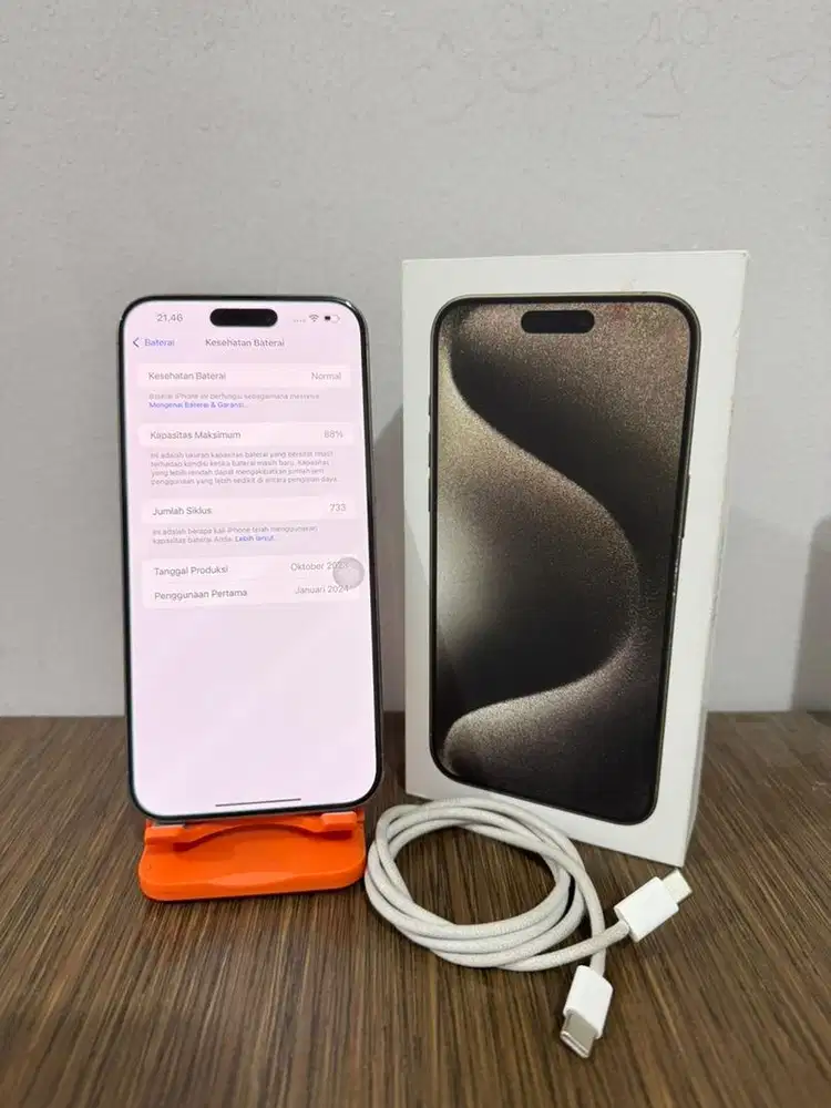 iPhone 15 Pro Max 256gb Fullset Original Resmi Indonesia
