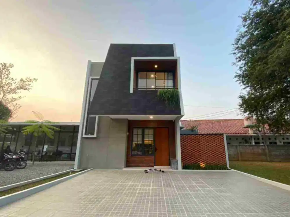 Dijual Hunian  2Lt, Modern Tropical, Fasilitas lengkap, hanya 0 km dari Tol Kukusan, Depok