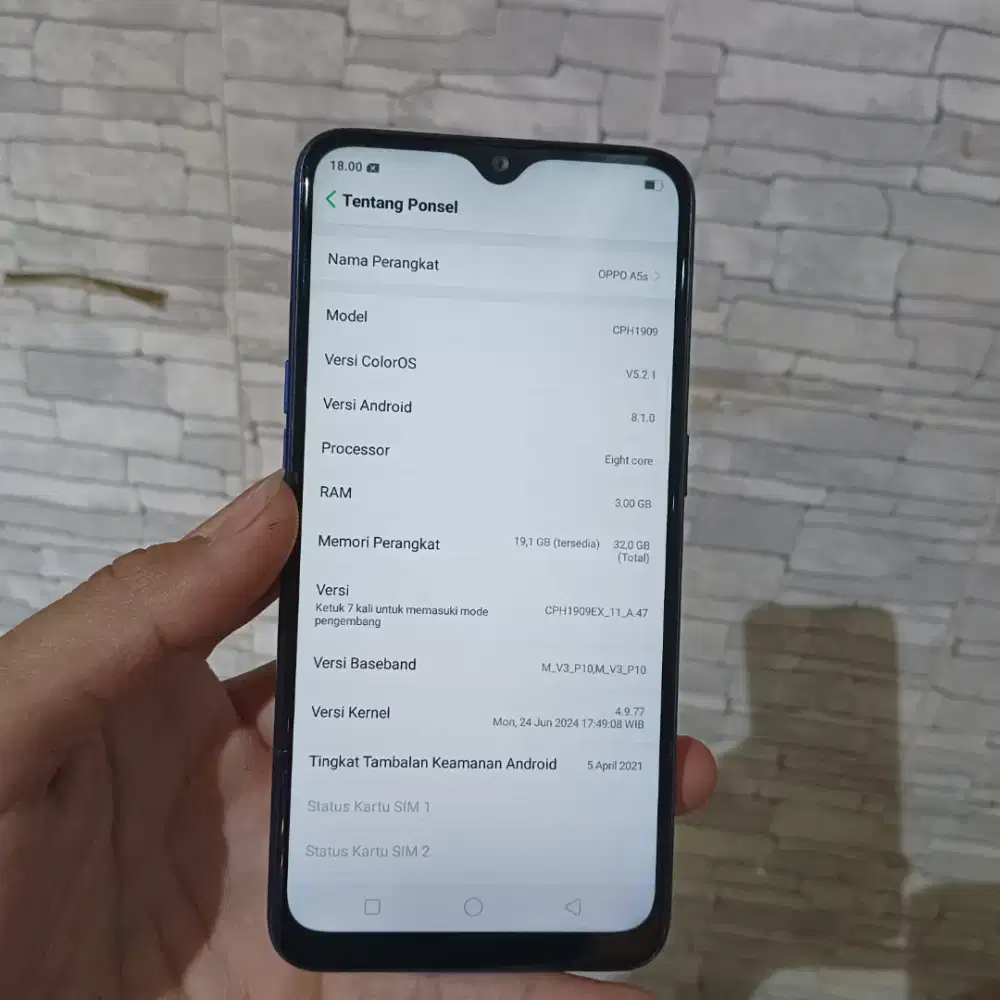 Oppo a5s 3)32 Hp cas