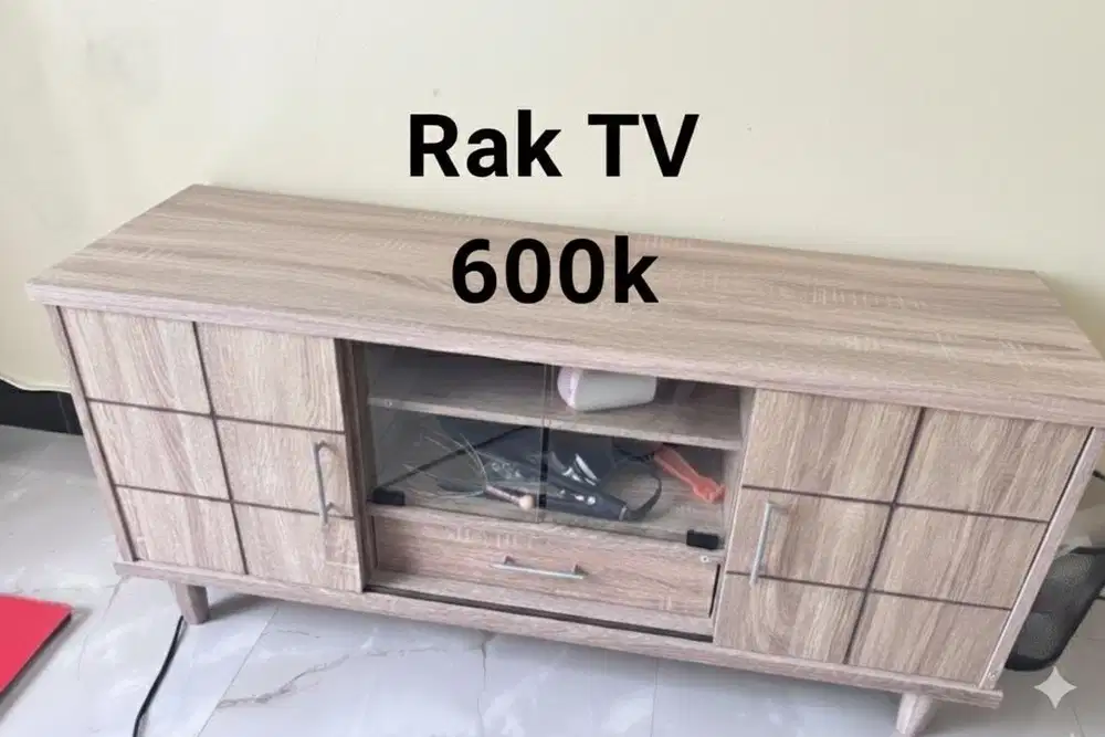 rak tv warna kayu