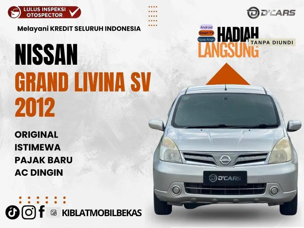 NISSAN GRAND LIVINA SV 2012 PAJAK BARU ORIGINAL