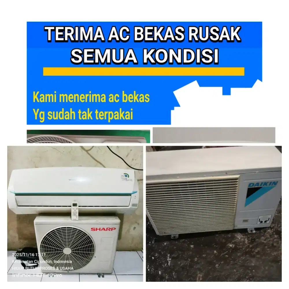 Terima ac bekas rusak