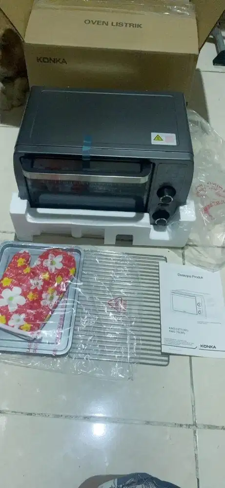 Oven Listrik merk KONKA KAO - 13T1 Kapasitas 13 liter baru belum pakai