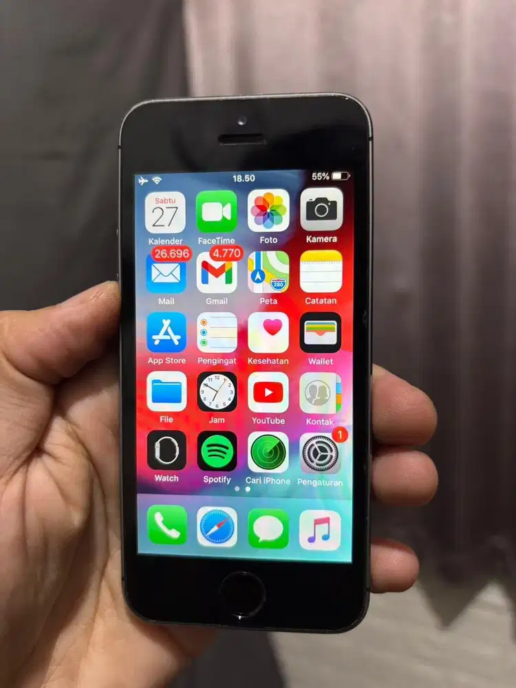 Iphone 5S Silver Black 16GB