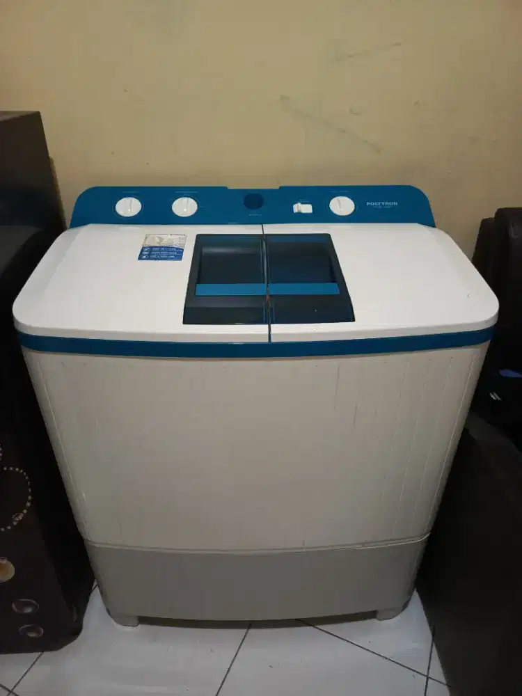 MANGGA MESIN CUCI MERK POLITRON KAP 10KG NORMAL SIAP PAKAI