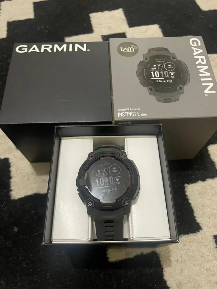 Garmin Instinct E 45mm Black Baru buka segel aja Grs Resmi Tam 2 tahun