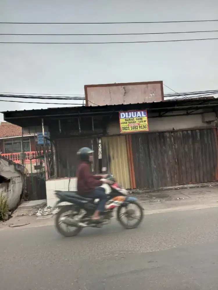 Dijual Toko Bekas Kebakaran, Dijual Harga Tanah Saja, Pinggir jl raya