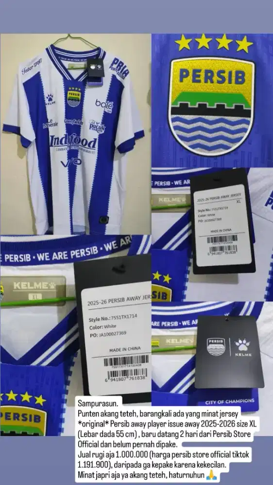 Jersey Persib Ori New