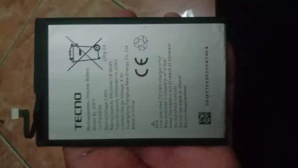 Batre tecno spark 6 go