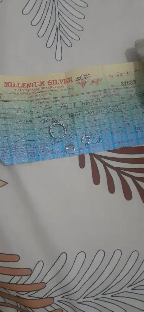 Jual cincin anting silver