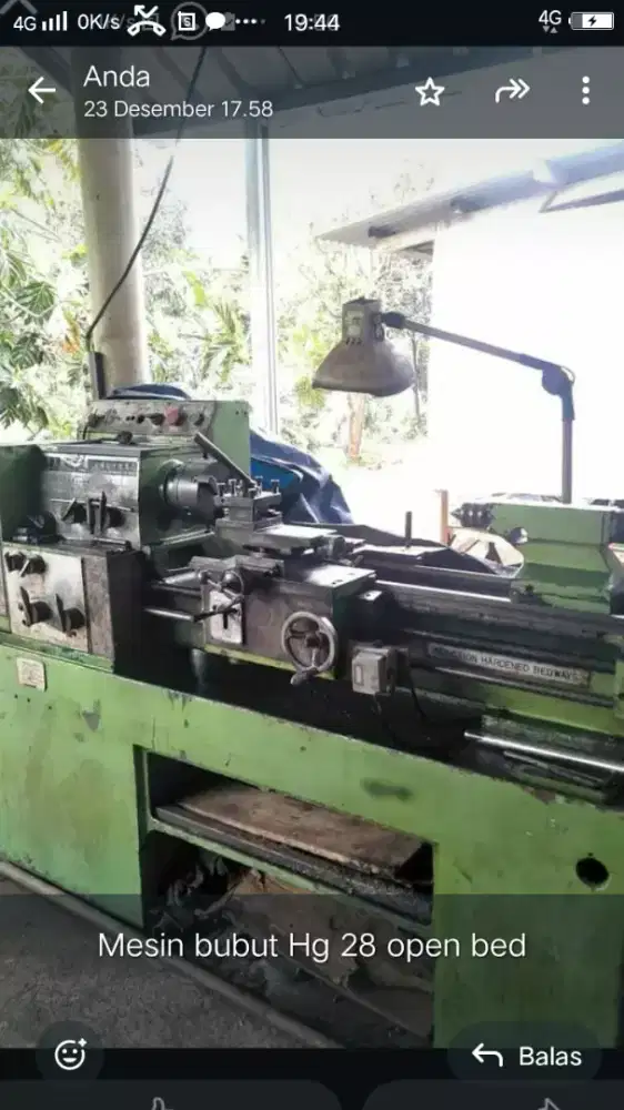 Mesin bubut HG 28g open bed