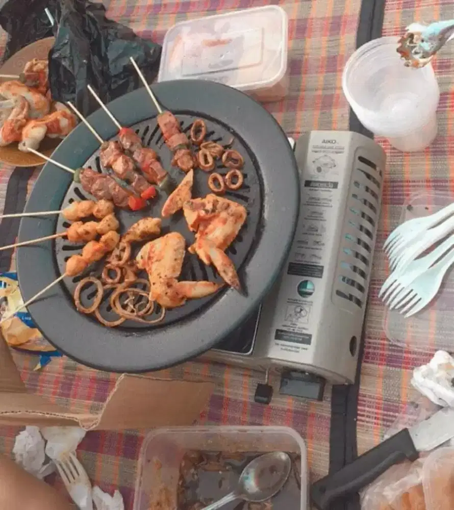 Panggangan pemanggang ikan ayam teflon