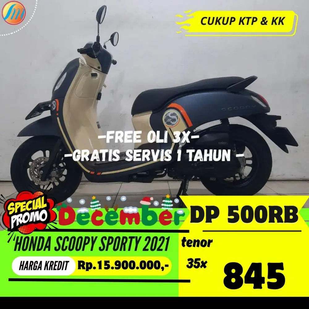 HONDA SCOOPY SPORTY 2021 KREDIT DP 500RB ANGSURAN SANGAT RINGAN