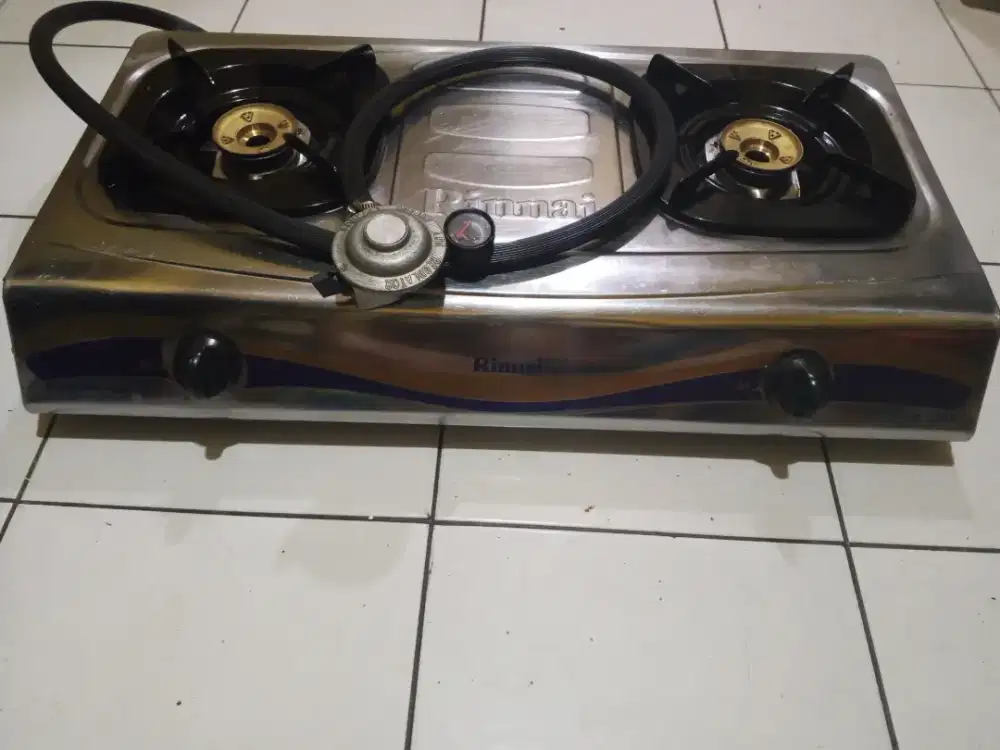 Kompor gas Rinnai 2 tungku + selang regulator