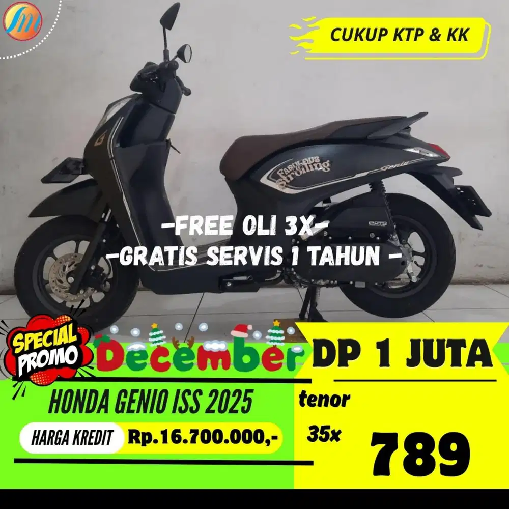 HONDA GENIO ISS 2025 SEKEN KREDIT DP 1JUTA ANGSURAN SANGAT RINGAN