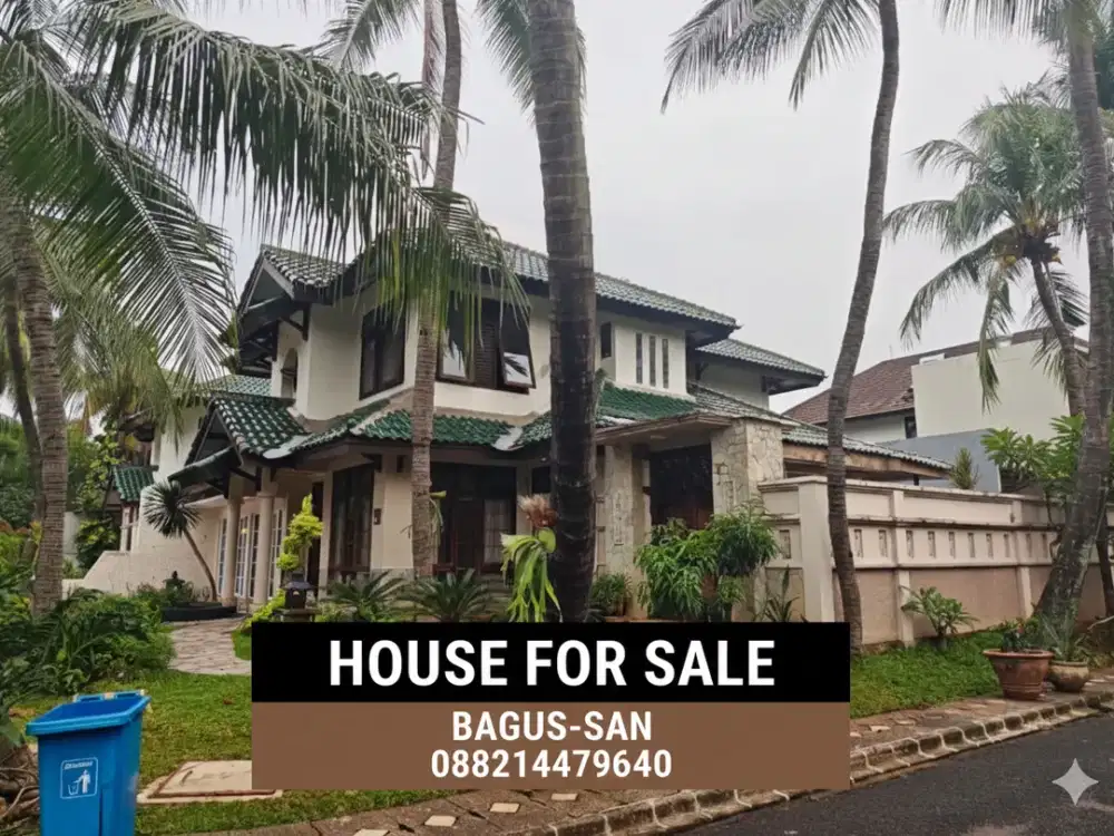 Rumah Siap Huni Dijual Luas 456 M2 Ada swim Pool Di Sektor 9 Bintaro Tangsel