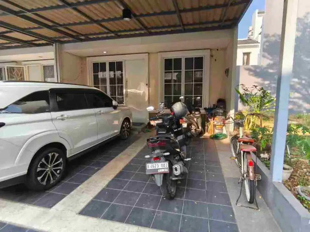 Rumah cluster nyaman 2 lantai semi furnished LT 102 LB 180 di jakarta garden City jakarta timur