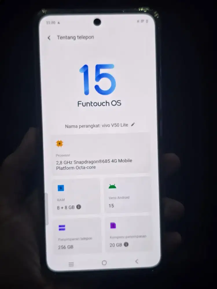 Second Vivo V50 Lite 4G ex display 8+8/256 hrg 2900
