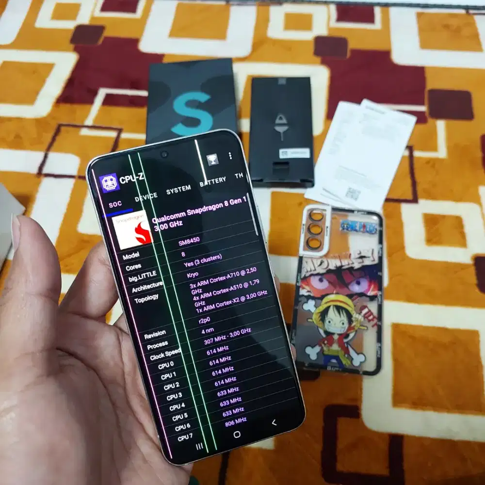 Samsung S22 Reguler Dualsim 5G Fullset ORI SEIN Minus LCD