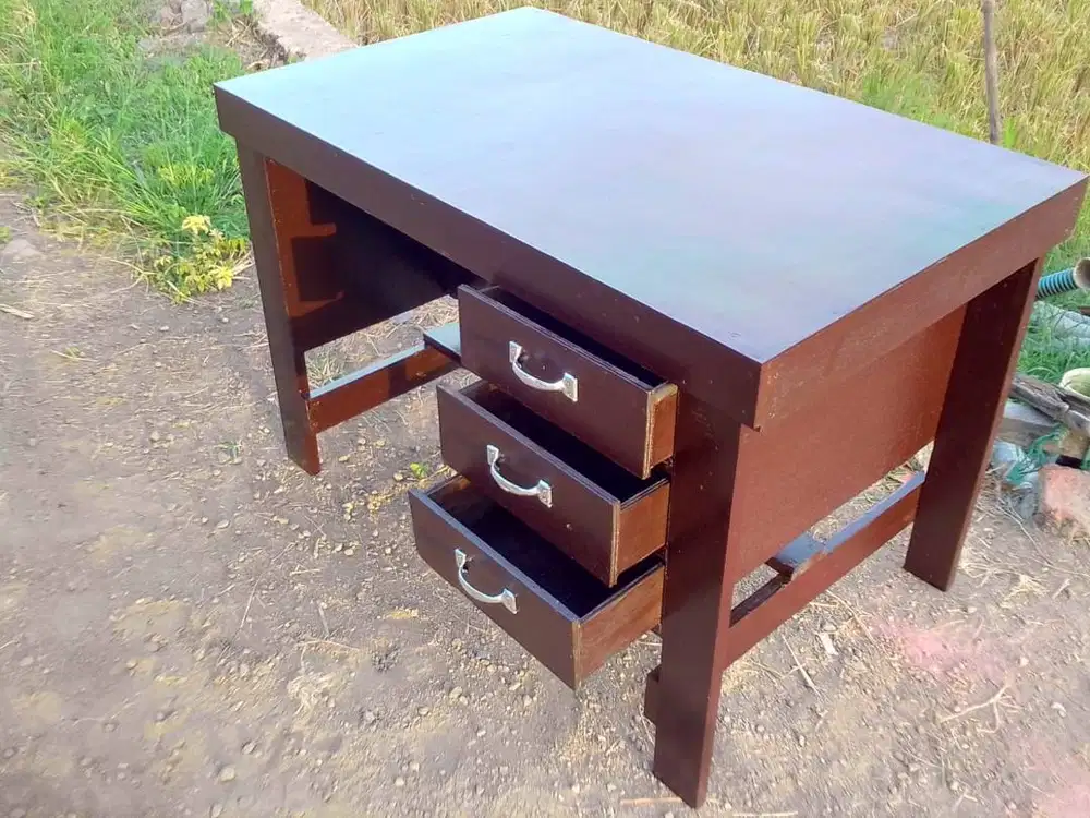 meja kantor, meja kerja laci panjang 100cm custom