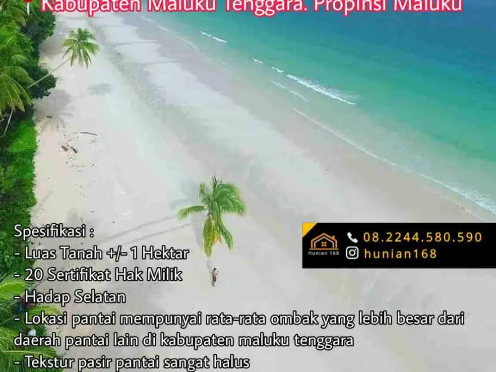 Tanah Kavling Villa Vila Pinggir Pantai Maluku Tenggara Ambon Indonesia Resto Bar Rumah Investment Island Beach Cliff Tebing Sea View Ocean