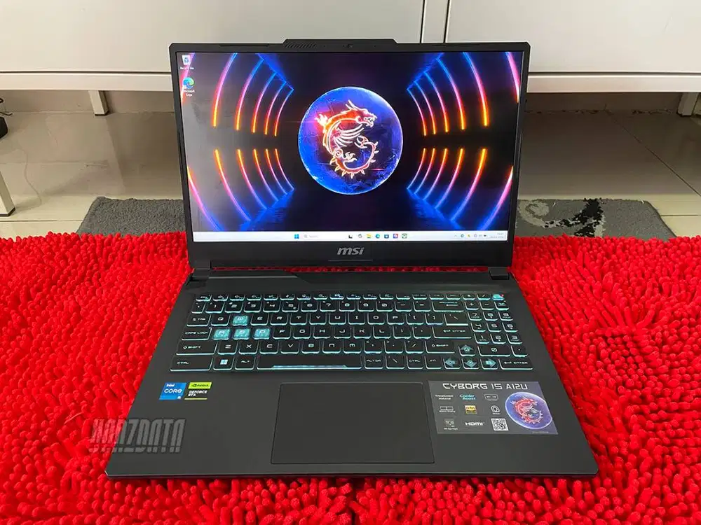 MSI CYBORG 15 A12UC, i5-12450H, RTX 3050, Garansi Resmi
