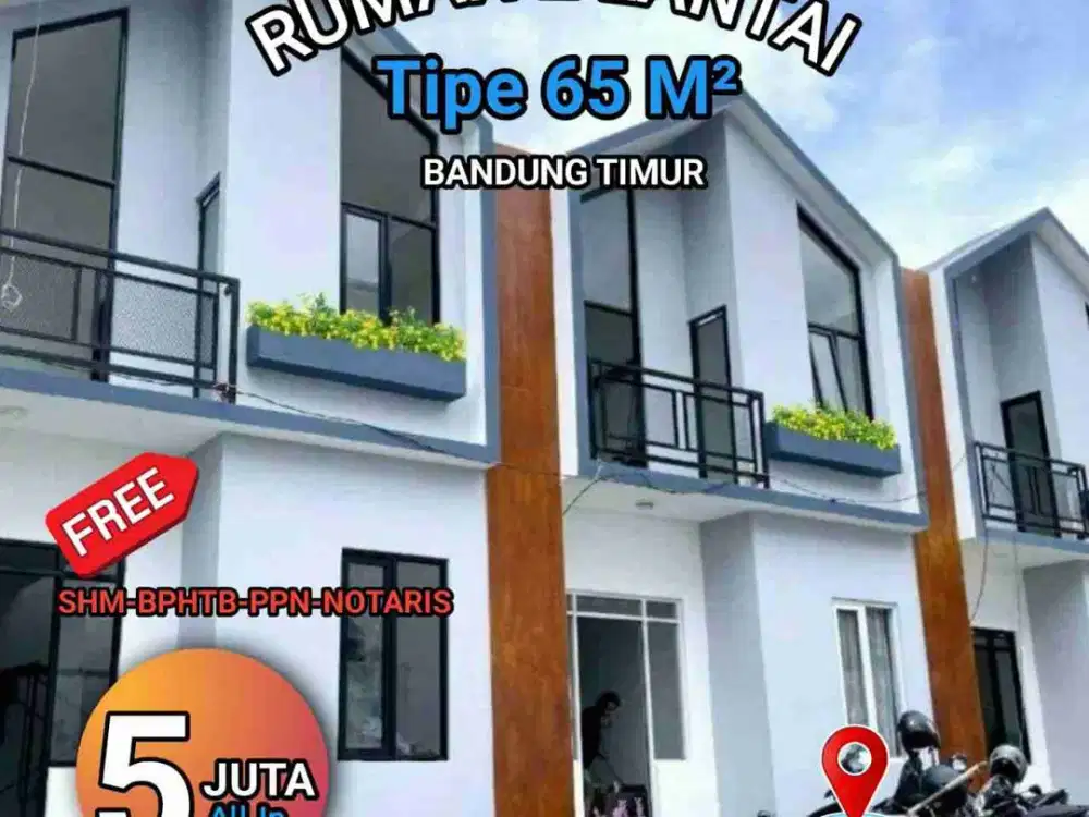 rumah baru DP  5 JT all in siap huni rasa villa murah strategis di Ujungberung