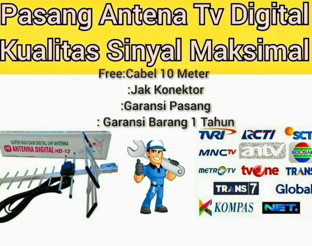 Paket Pasang Antena TV Dan Instalasi Rapih