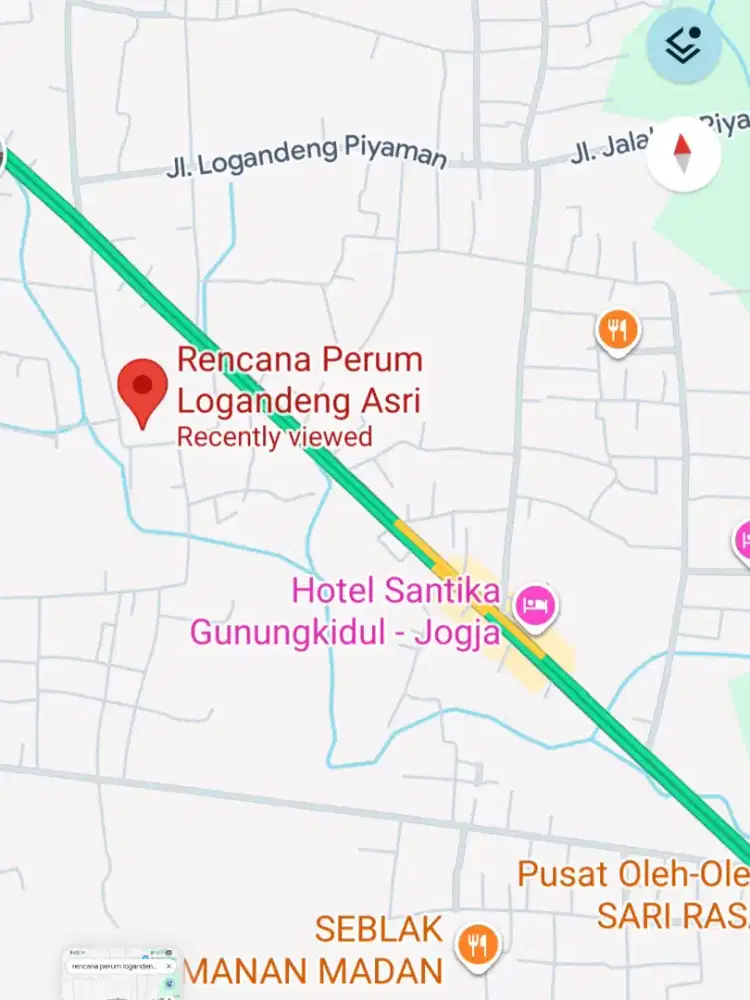 3555m SHM Dekat Hotel Santika Wonosari