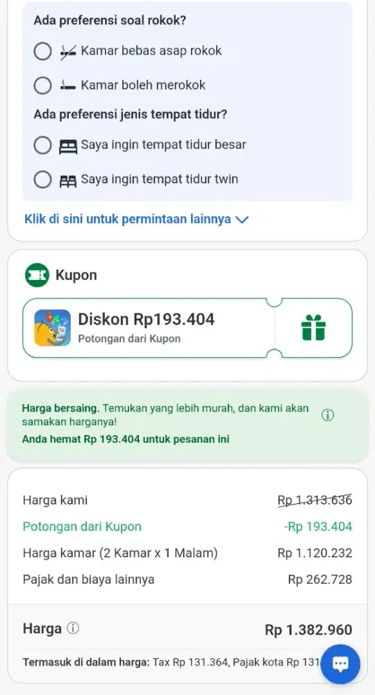 Tiket hotel manara one