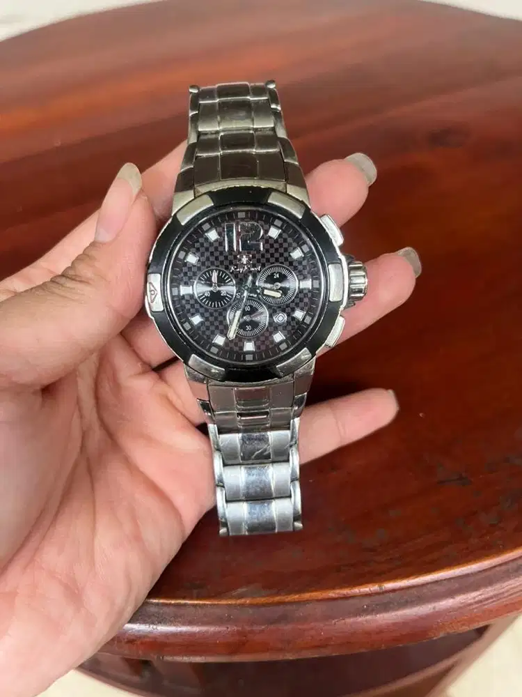 Jam Tangan stainless Ray Rucci, model 7214SRS-M.