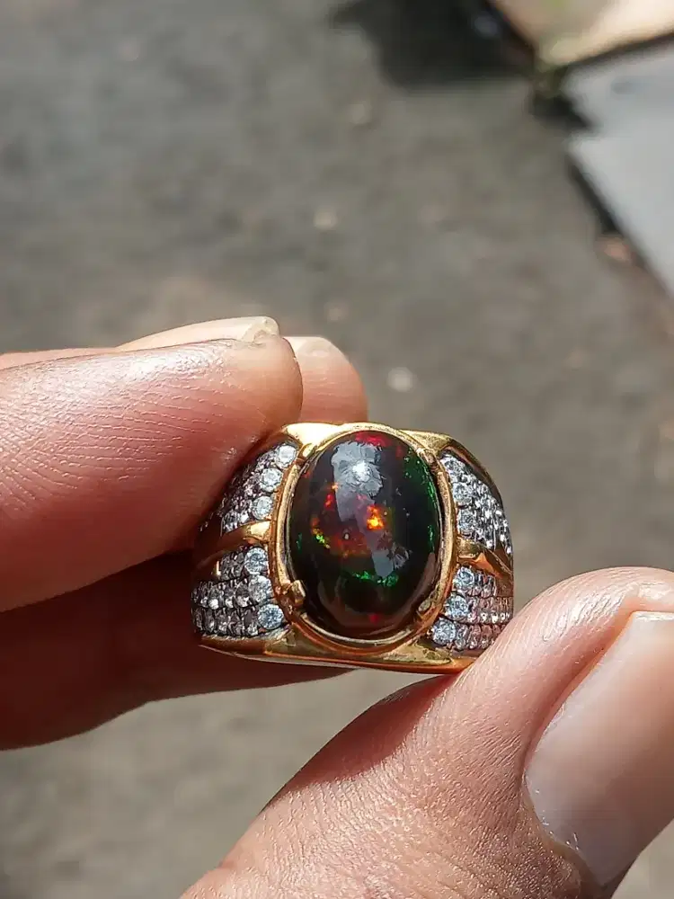 cincin kalimaya black opal