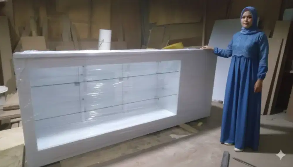 Meja Kasir Etalase Multi Fungsi Free Ongkir Jabodetabek Bisa COD