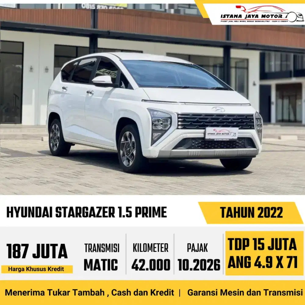 Hyundai Stargazer Prime AT th 2022 #istana jaya motor