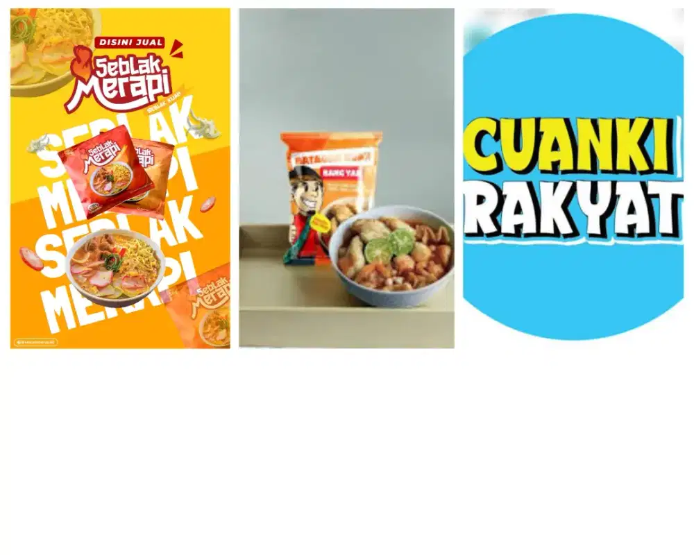 Snack ringan cuanki rakyaat,seblak merapi, batagor kuah